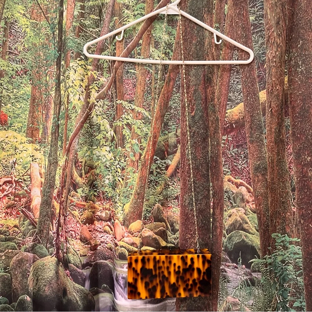 Tortoise Shell Box Clutch/Shoulder Bag crossbody boutique Sea Life - Picture 2 of 10